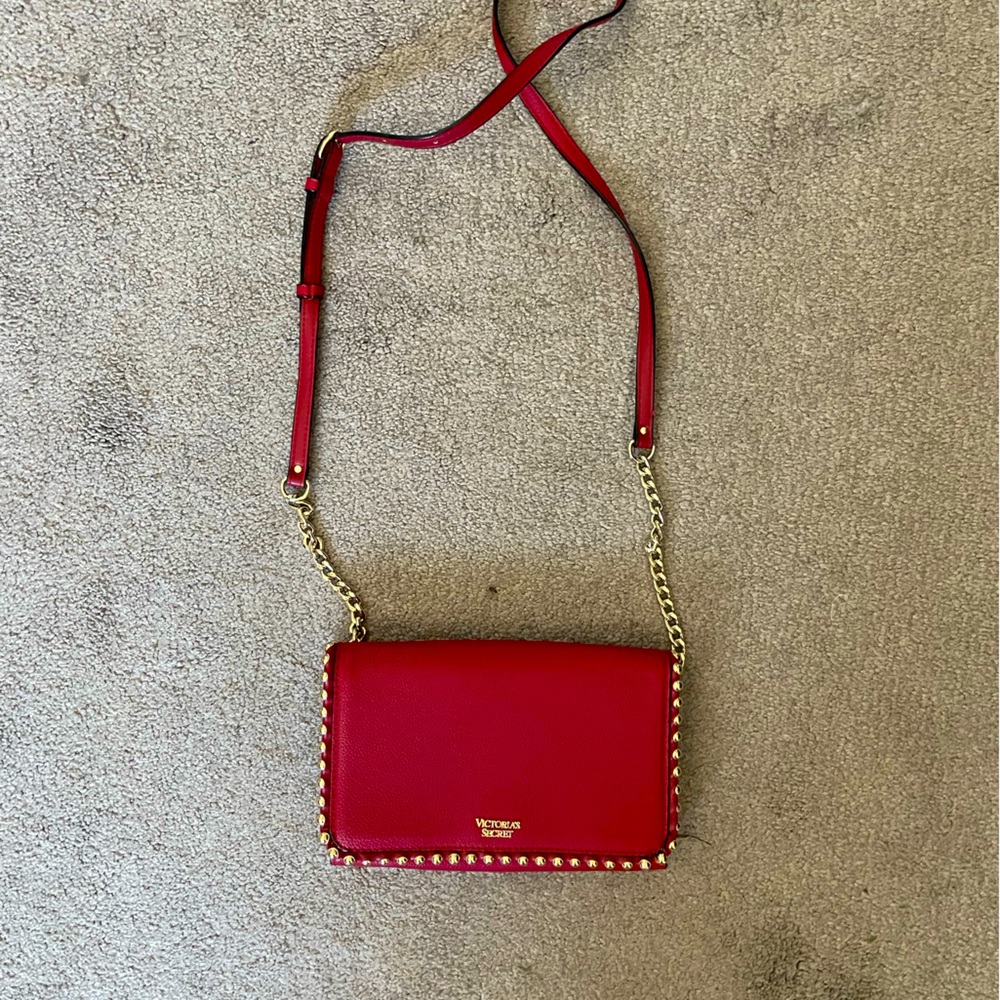 Victoria’s Secret Crossbody Bag — Red & Gold